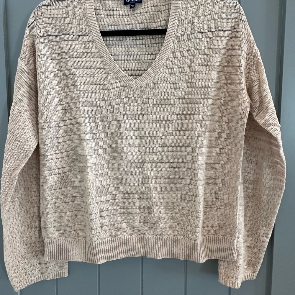 Splendid beige v Neck Sweater